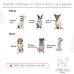 Cancellino Pieghevole per Cani Piccola/Media Taglia con Serratura in Legno 237,5x36x80cm - Bianco - immagine 8