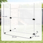 Set di 4 Ostacoli Agility Dog per Addestramento Cani ad Altezza Regolabile con Borsa da Trasporto Inclusa, 99x65x94cm, Bianco - immagine 3