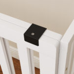 Cancellino per Cani Taglia Media e Piccola Estensibile Autoportante in Legno, 102-183x57x70 cm, Bianco - immagine 8