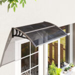 Tettoia in Policarbonato Anti-UV da Esterno per Porte e Finestre da 1x80 cm - immagine 2