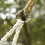 Amaca a Dondolo da Giardino e Casa a 2 Posti in Macramè Bianco Crema - immagine 9