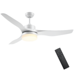 Ventilatore da Soffitto con Luce LED a 3 Modalità con Telecomando, 6 Velocità, Φ132x40cm