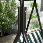 Dondolo da Giardino a 3 Posti con Tettuccio Inclinabile e Cuscini, 172x110x153 cm, Verde - immagine 8