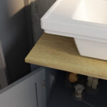 Mobile Sottolavabo in Truciolato e MDF a 2 Ante con Ripiano Interno Regolabile, 60x30x60 cm, Grigio - immagine 7