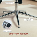 Poltroncina da Salotto Girevole con Braccioli in Velluto, con Dondolo e Altezza Regolabile, Grigio Scuro - immagine 6