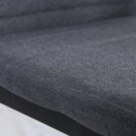 Set 4 Sedie per Soggiorno Imbottite in Tessuto, Sedie Sala da Pranzo Moderne con Gambe in Metallo, Capacità 120 kg, Grigio | Aosom Italy - immagine 7