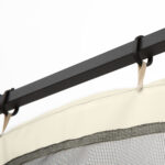Zanzariera per Gazebo Tende di Ricambio Universale con Cerniere, 352x207cm - Nero e Beige - immagine 8