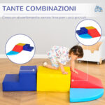 Set Costruzioni Morbide da 4 Pezzi, Gioco Educativo per Bambini Età 1-3 Anni per Casa e Scuola, Multicolore - immagine 6