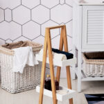 Scaffale Bagno 3 Ripiani in MDF e Bambù, 30x18x81cm, Colore Legno e Grigio - immagine 8