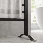 Scaldasalviette Elettrico da Terra o Parete 150W con 8 Barre e Timer 2-4 Ore, 53x35x90 cm, Nero - immagine 9
