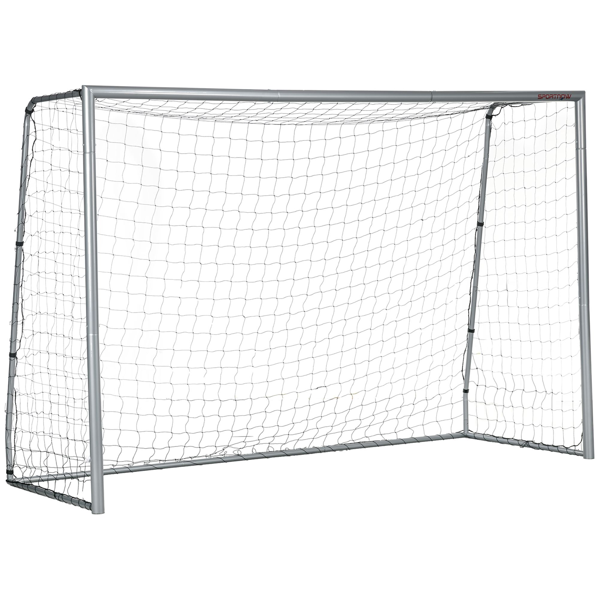 rhH1e618ccf8dc25f.jpg Porta da Calcio Grigia 3x120x2 cm con Viti e Picchetti inclusi, in PE e Metallo - immagine 1