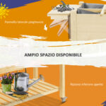 Fioriera da Esterno a 8 Sezioni con Ripiano Laterale e Mensola in Legno di Abete, 123x54x87 cm, Legno - immagine 7