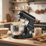 Impastatrice Planetaria 14W con Ciotola 7L e 6 Velocità, Gancio Impastatore, Frusta e Sbattitore, Nero - immagine 2
