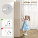 Scarpiera Salvaspazio Slim a 4 Cassetti per 20 Paia di Scarpe 62,5x26x156 cm, color Legno e Bianco - immagine 7