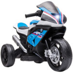 Moto per Bambini 18-60 Mesi Modello BMW HP4 con Fari, Musica e Pedali, in PP e Metallo, 82,5x42x54 cm, Blu