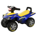 Quad Giocattolo per Bambini 18-36 Mesi con Licenza GOODYEAR con Luci e Suoni Realistici, Blu e Giallo, 60x31x42cm