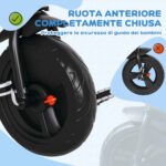 Triciclo per Bambini con Maniglione 6 in 1, Tettuccio Regolabile e Cintura di Sicurezza, Età 1-5 Anni, Grigio - immagine 8