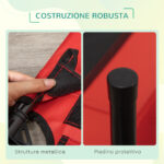 Cuccia Estiva Brandina per Cani fino a 18kg da Esterno e Interno Lettino per Animali 76x61x18 cm, Rosso - immagine 4