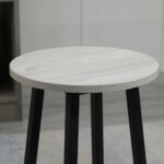 Set da Bar 6 Pezzi con 4 Sgabelli da Bar e 2 Tavoli Alti in Legno Truciolato e Acciaio per Cucina e Soggiorno, Grigio - immagine 9