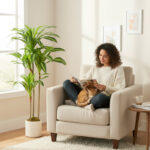 Pianta Artificiale di Dracena Verde in PEVA e Legno con Vaso Contenitore in PP e Cemento, 60x40x120 cm - immagine 2