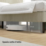Struttura Letto 140x2 cm con Testiera Imbottita Regolabile in Altezza e Doghe, Velluto a Coste, Grigio - immagine 7