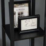 Lampada da Terra a Colonna in MDF e Plastica con 2 Ripiani, per Soggiorno, Studio e Camera da Letto, 26x26x156 cm - immagine 9