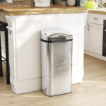 Bidone per Rifiuti da 40L con Sensore per Apertura e Chiusura Automatica, 33x25x70 cm, Argento - immagine 8