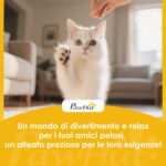 Albero Tiragraffi per Gatti Alto 92 cm con Palo in Sisal e Lettino a Forma di Fiore, Verde - immagine 9