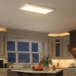 Set 2 Plafoniere LED Sottili e Minimal con Colore Regolabile, in Acciaio e Plastica, 60x30x3,7 cm, Bianco - immagine 8