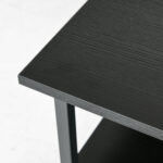 Carrello Porta Stampante a 3 Ripiani con 4 Ruote, Legno e Acciaio, 50x50x52,5cm, Nero - immagine 8
