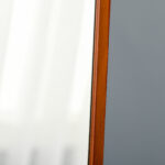 Specchio da Terra e da Parete con Struttura in Legno, Supporto Pieghevole con Cerniera, 37x43x156cm, Noce Chiaro - immagine 8