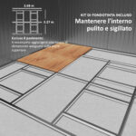 Casetta da Giardino con 2 Porte Scorrevoli e 4 Prese d'Aria in Acciaio, 340x386x2cm, Verde - immagine 6