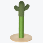 Albero Tiragraffi per Gatti a Forma di Cactus con Corde in Sisal, 40x40x65 cm, Verde