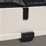 Gabbia a 3 Piani in Metallo con Vassoio per Roditori, Conigli e Furetti con 4 Ruote, 81,2x52,7x114cm, Nera - immagine 9