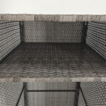 Armadio da Giardino in Rattan PE con 2 Vani, 60x63x120cm, Grigio - immagine 8