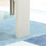 Tavolino da Caffè Moderno a 2 Livelli in Vetro e Legno, 90x50x42cm, Bianco - immagine 9