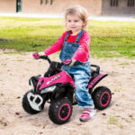 Mini Quad per Bambini 18-36 Mesi a Spinta Manuale con Musiche Integrate e Ampio Manubrio, Moto per Bambini in PP e Metallo, 67,5x38x44 cm, Rosa - immagine 2