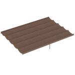 Copertura per Gazebo Pergola 4x3 m in Poliestere Traspirante Caffè con 10 Fori di Drenaggio