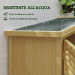 Casetta da Giardino i Legno a 4 Ripiani con Anta a Persiana, 87x46,5x160 cm, Giallo e Verde - immagine 4