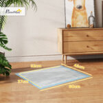 Set 1 Tappetini Igienici per Cani a 6 Strati in Tessuto non Tessuto, Carta e PE, 45x60 cm, Blu e Bianco - immagine 3