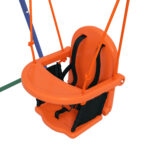 Altalena da Giardino 2 in 1 per Neonati e Bambini da 6 Mesi a 8 Anni, Arancione e Blu - immagine 8