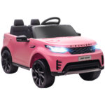 Macchina Elettrica per Bambini Licenza Land Rover con Fari LED, Clacson e Telecomando, 105x68,5x58 cm, Rosa