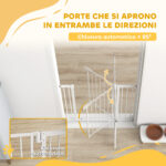 Cancellino di Sicurezza per Bambini e Animali, Chiusura Automatica e Montaggio a Pressione, 76-103x76 cm, Bianco - immagine 5