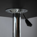 Tavolo Quadrato Regolabile in Altezza, Metallo e MDF, Tavolino da Bar, Cucina, Soggiorno, Nero, 60x60x69-91cm - immagine 8