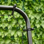 Rete da Calcio Rebounder Pieghevole con Bersaglio, Altezza e Angolazione Regolabili, Metallo e PE, 123x73x178,5cm, Nero - immagine 8