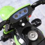 Triciclo per Bambini Stile Moto a Pedali con Luci e Suoni, 3 Ruote Larghe, Età 18-36 Mesi, 71x40x51cm, Verde - immagine 7