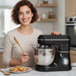 Impastatrice Planetaria 14W con Ciotola 7L e 6 Velocità, Gancio Impastatore, Frusta e Sbattitore, Nero - immagine 9