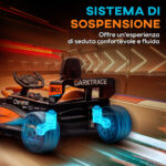 Macchina Elettrica per Bambini 3-5 Anni con Licenza McLaren, Telecomando e Clacson, 115x67x50 cm, Arancione - immagine 7
