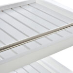 Carrello da Cucina Portavivande in Legno con 3 Ripiani e Ruote, 45x38x78cm, Bianco - immagine 8