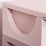 Cassettiera in Plastica Colorata per Cameretta con 3 Cassetti, Arredamento Casa e Asilo 37x37x56,5cm Rosa - immagine 8